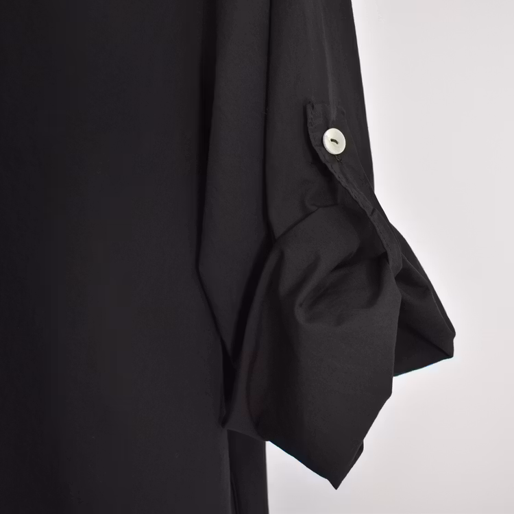 Långskjorta Bomull Leonie SVART - Camicia