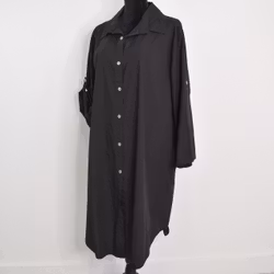 Långskjorta Bomull Leonie SVART - Camicia