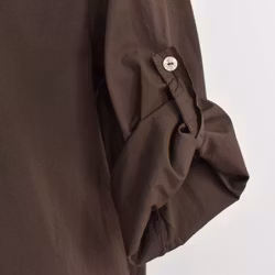 Långskjorta Bomull Leonie BRUN - Camicia