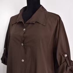 Långskjorta Bomull Leonie BRUN - Camicia