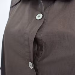 Långskjorta Bomull Leonie BRUN - Camicia