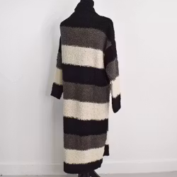 Lång kofta Randig Malou SVART - Camicia