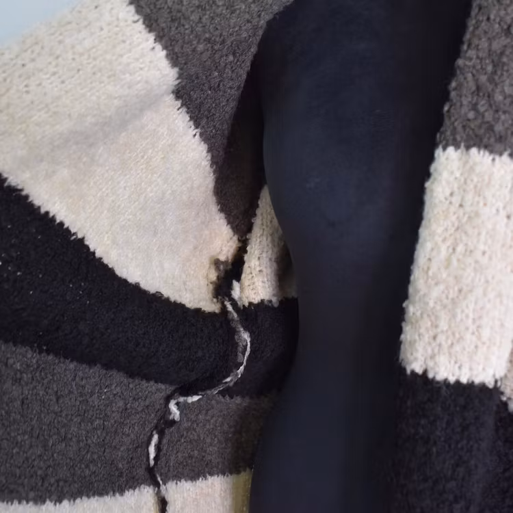 Lång kofta Randig Malou SVART - Camicia