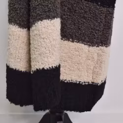 Lång kofta Randig Malou SVART - Camicia