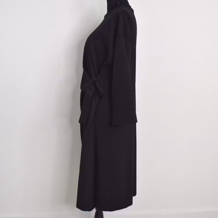 Klänning med Knyt Minna SVART - Camicia