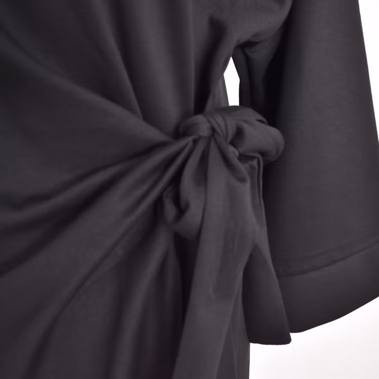 Klänning med Knyt Minna SVART - Camicia