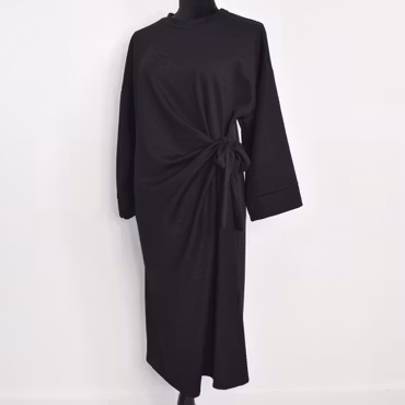 Klänning med Knyt Minna SVART - Camicia