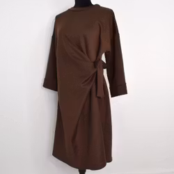 Klänning med Knyt Minna BRUN - Camicia