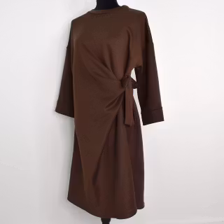 Klänning med Knyt Minna BRUN - Camicia