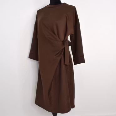 Klänning med Knyt Minna BRUN - Camicia