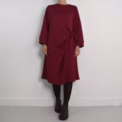 Klänning med Knyt Minna VINRÖD - Camicia