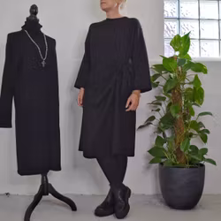 Klänning med Knyt Minna SVART - Camicia