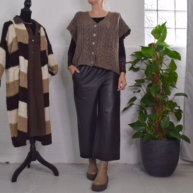 Vid Byxa Konstskinn Winnie SVART - Camicia