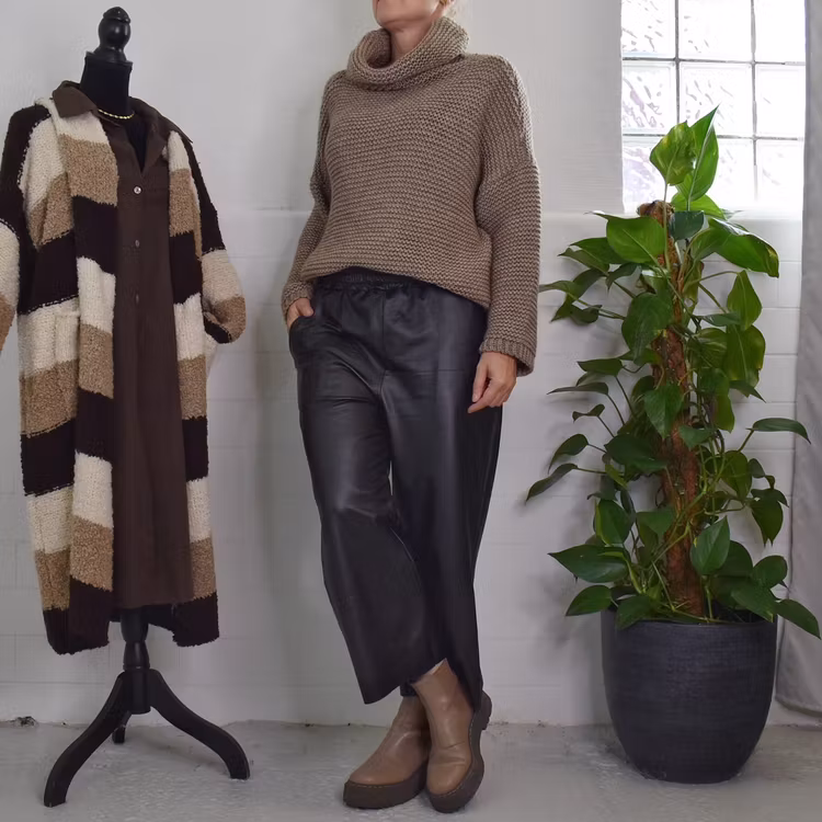 Vid Byxa Konstskinn Winnie SVART - Camicia