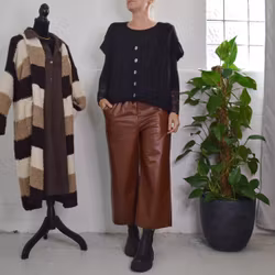 Vid Byxa Konstskinn Winnie BRUN - Camicia