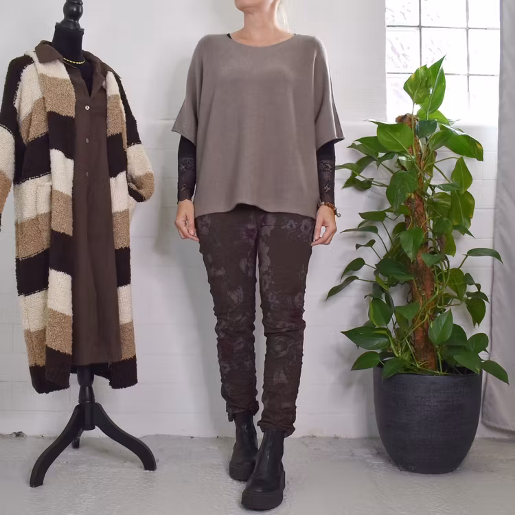 Finstickad Ponchotröja Sia NUGGAT - Marta du Chateau
