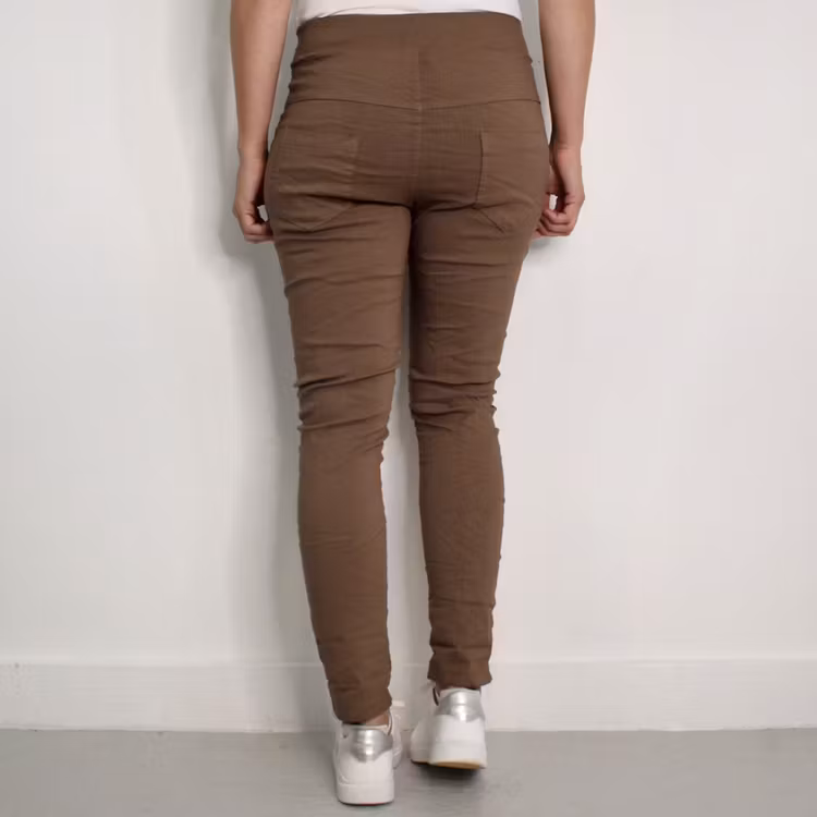 Stretchig Byxa Alva MÖRK TAUPE