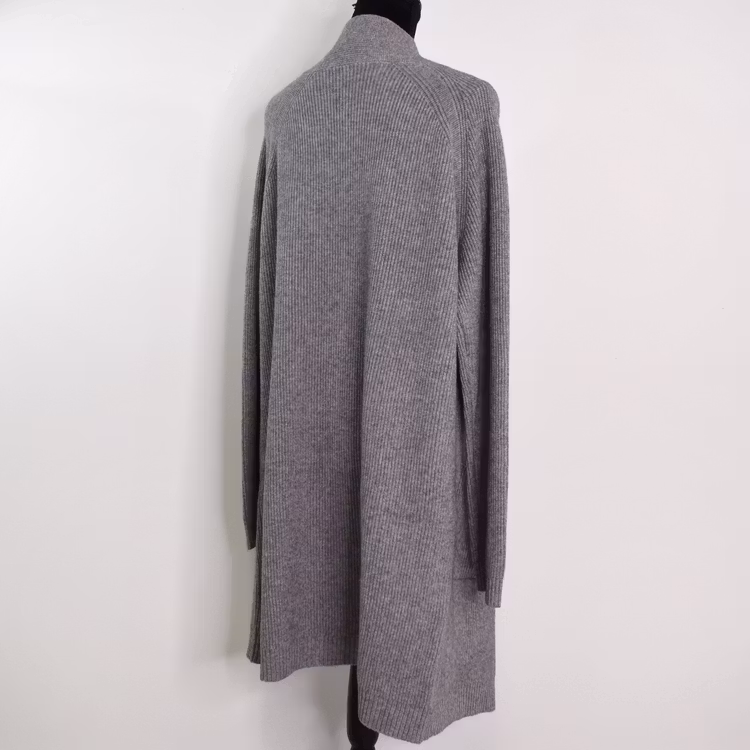 Ribbstickad Kofta GRIGIO MEDIO