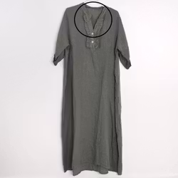 ANDRASORTERING Linneklänning Krås MILITARE L/XL