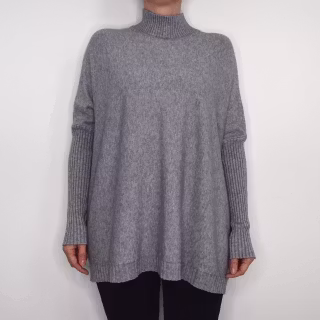 Finstickad Tröja Over Sized GRIGIO MEDIO
