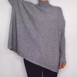 Finstickad Tröja Over Sized GRIGIO MEDIO