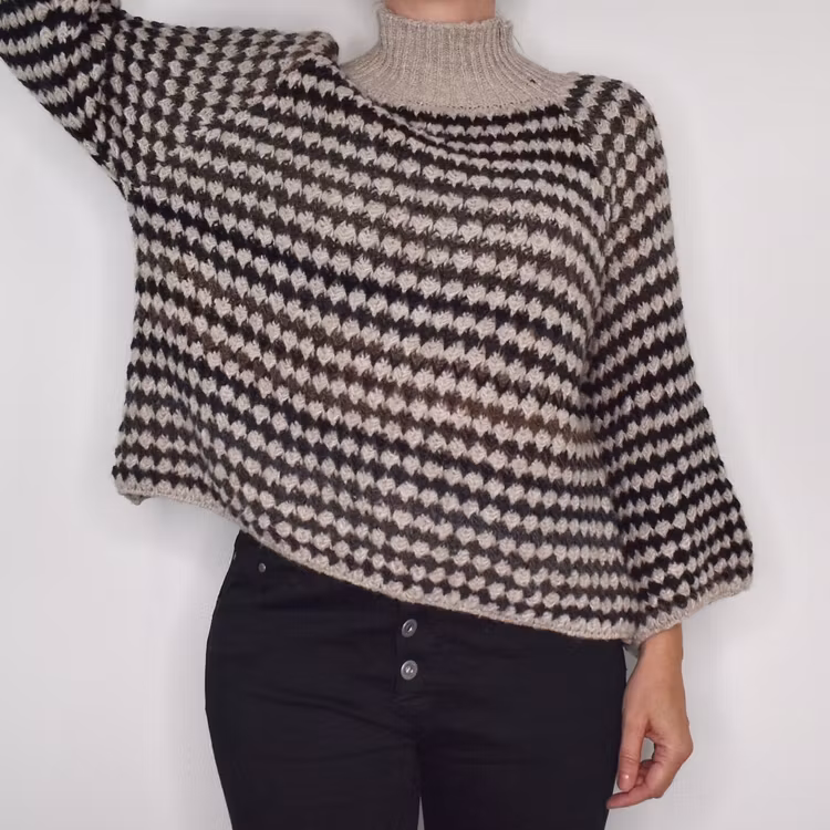 Stickad tröja Fatima BEIGE - Marta du Chateau