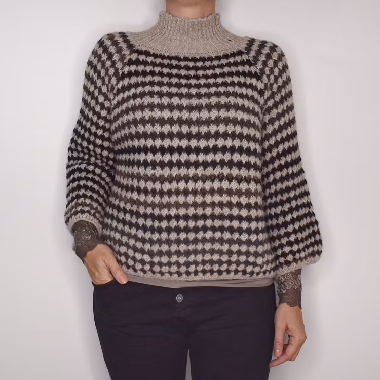 Stickad tröja Fatima BEIGE - Marta du Chateau