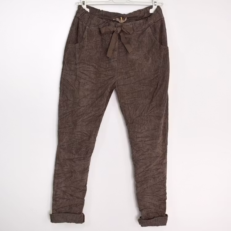 Stretchig Byxa Cord Pecan FANGO - Marta du Chateau