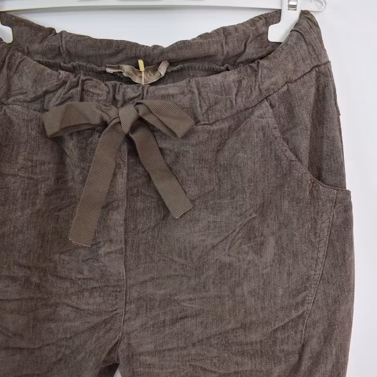 Stretchig Byxa Cord Pecan FANGO - Marta du Chateau