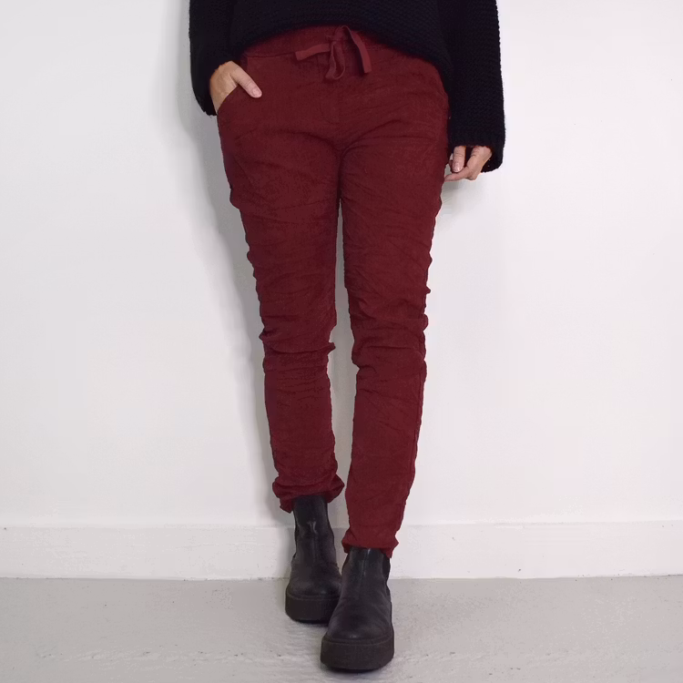 Stretchig Byxa Cord Pecan BORDEAUX - Marta du Chateau
