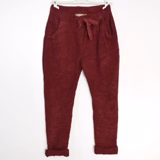 Stretchig Byxa Cord Pecan BORDEAUX - Marta du Chateau
