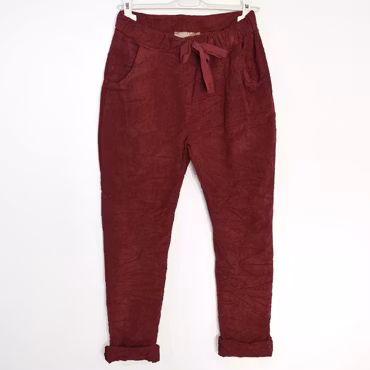 Stretchig Byxa Cord Pecan BORDEAUX - Marta du Chateau