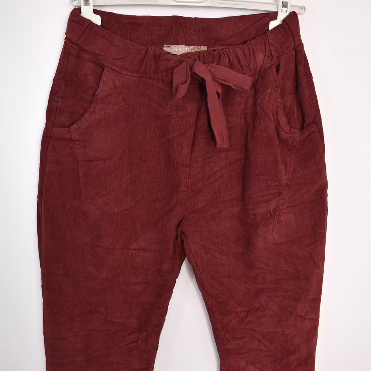 Stretchig Byxa Cord Pecan BORDEAUX - Marta du Chateau