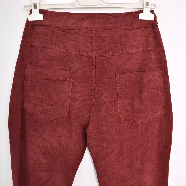 Stretchig Byxa Cord Pecan BORDEAUX - Marta du Chateau