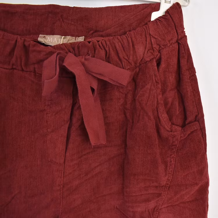 Stretchig Byxa Cord Pecan BORDEAUX - Marta du Chateau