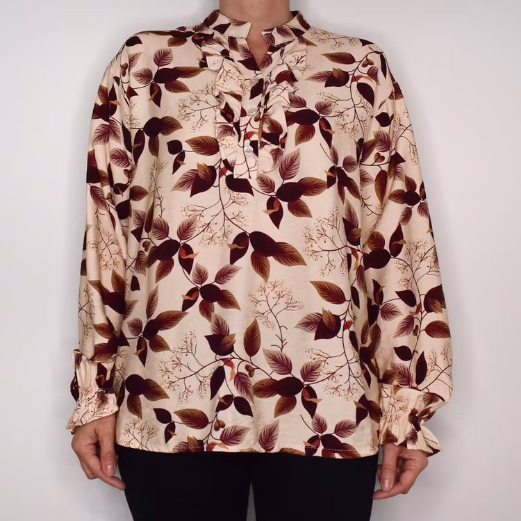 Blus Krås Joceline BEIGE - Marta du Chateau