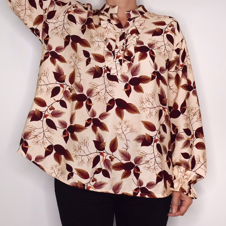 Blus Krås Joceline BEIGE - Marta du Chateau