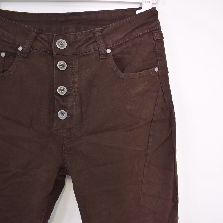 Jeans med Knappar MARRONE - 3D Denim