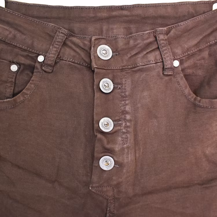 Jeans med Knappar MARRONE - 3D Denim