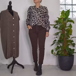Jeans med Knappar MARRONE - 3D Denim