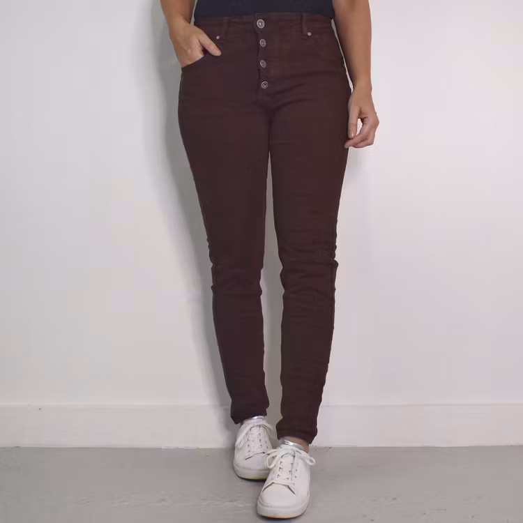 Jeans med Knappar MARRONE - 3D Denim