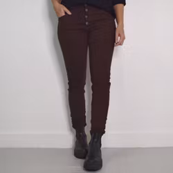 Jeans med Knappar MARRONE - 3D Denim