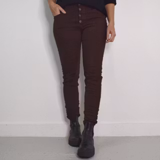 Jeans med Knappar MARRONE - 3D Denim