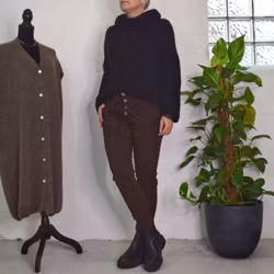 Jeans med Knappar MARRONE - 3D Denim