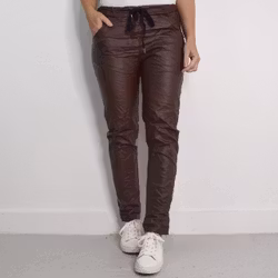 Byxa Lorena Vaxad BRUN - Mix By Heart