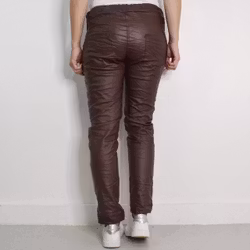 Byxa Lorena Vaxad BRUN - Mix By Heart