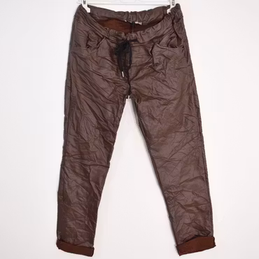 Byxa Lorena Vaxad BRUN - Mix By Heart