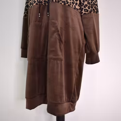 Hoodieklänning Velour Emily BRUN - Camicia