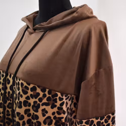 Hoodieklänning Velour Emily BRUN - Camicia