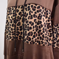 Hoodieklänning Velour Emily BRUN - Camicia